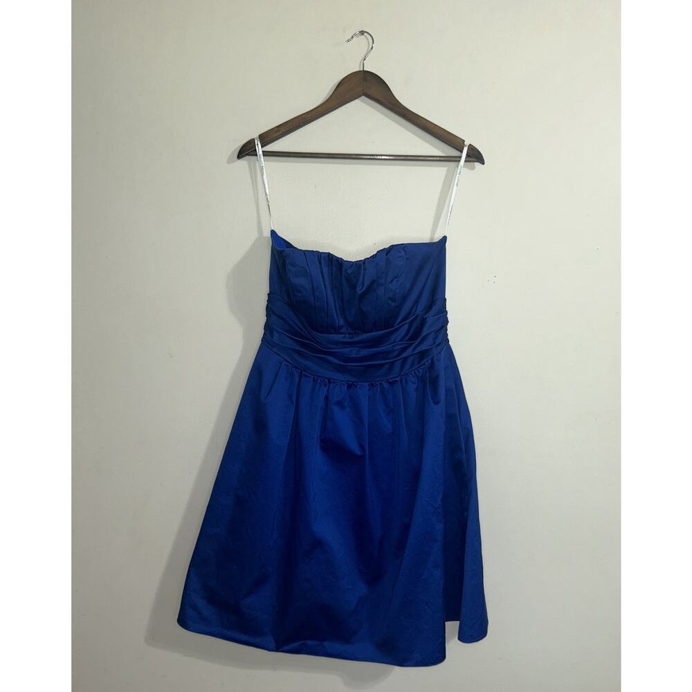 DAVID’S BRIDAL Blue Strapless Cocktail Women Dress Size 12